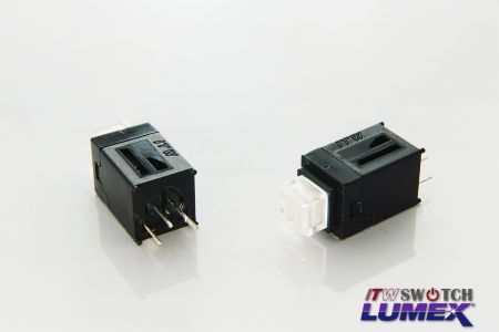 Commutateurs à bouton-poussoir éclairés à DEL miniatures PCBA